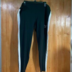 NEW! PUMA T7 MR LEGGING 3X Tight Fit Womens Track Pants Black White